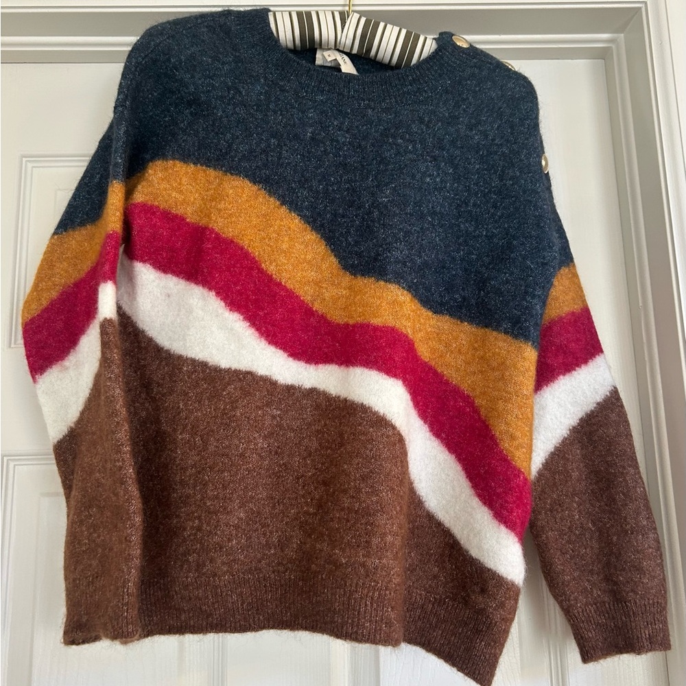 Sezane howard wool mohair Multicolor Striped Sweater